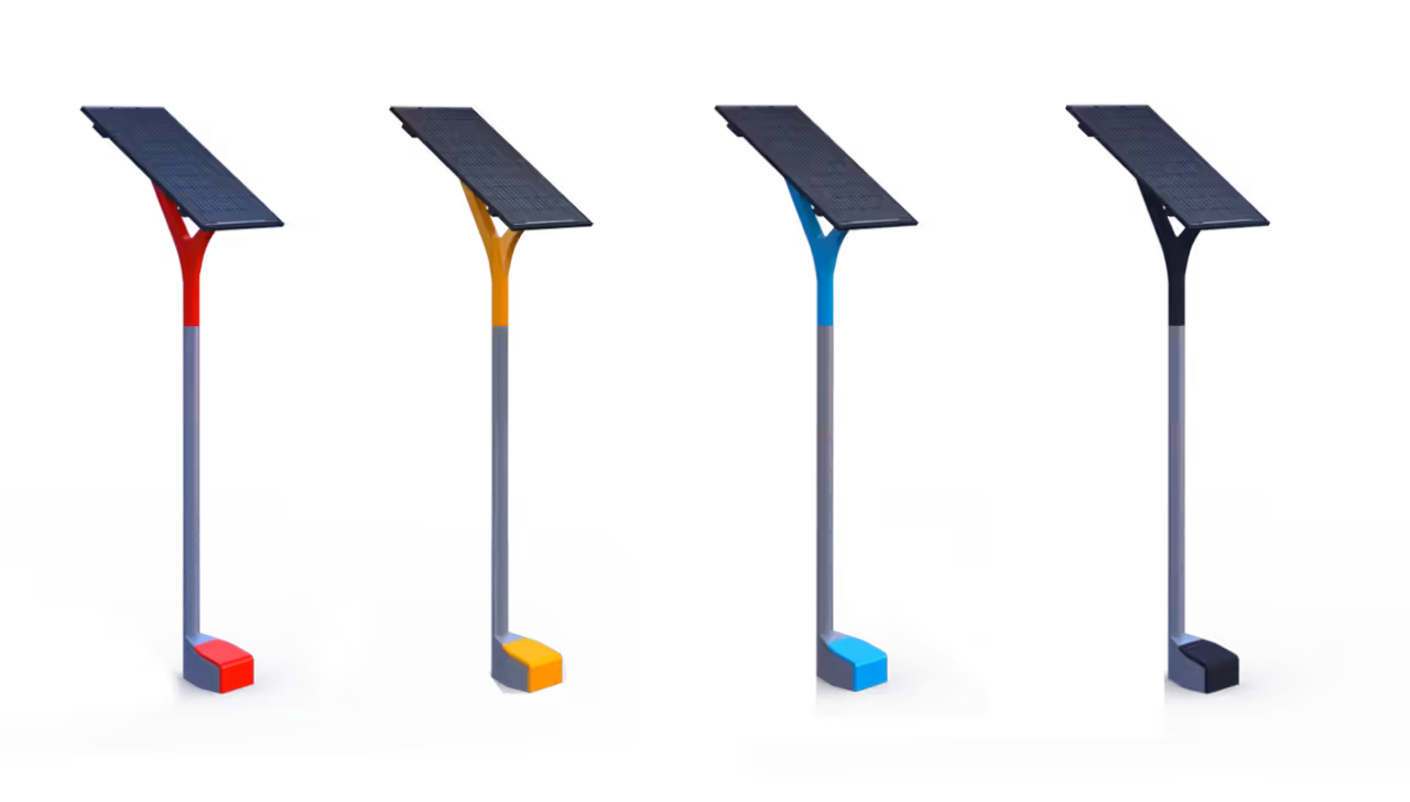 Die Solarsäule ist in verschiedenen Farben erhältlich, fragen Sie uns nach den Möglichkeiten